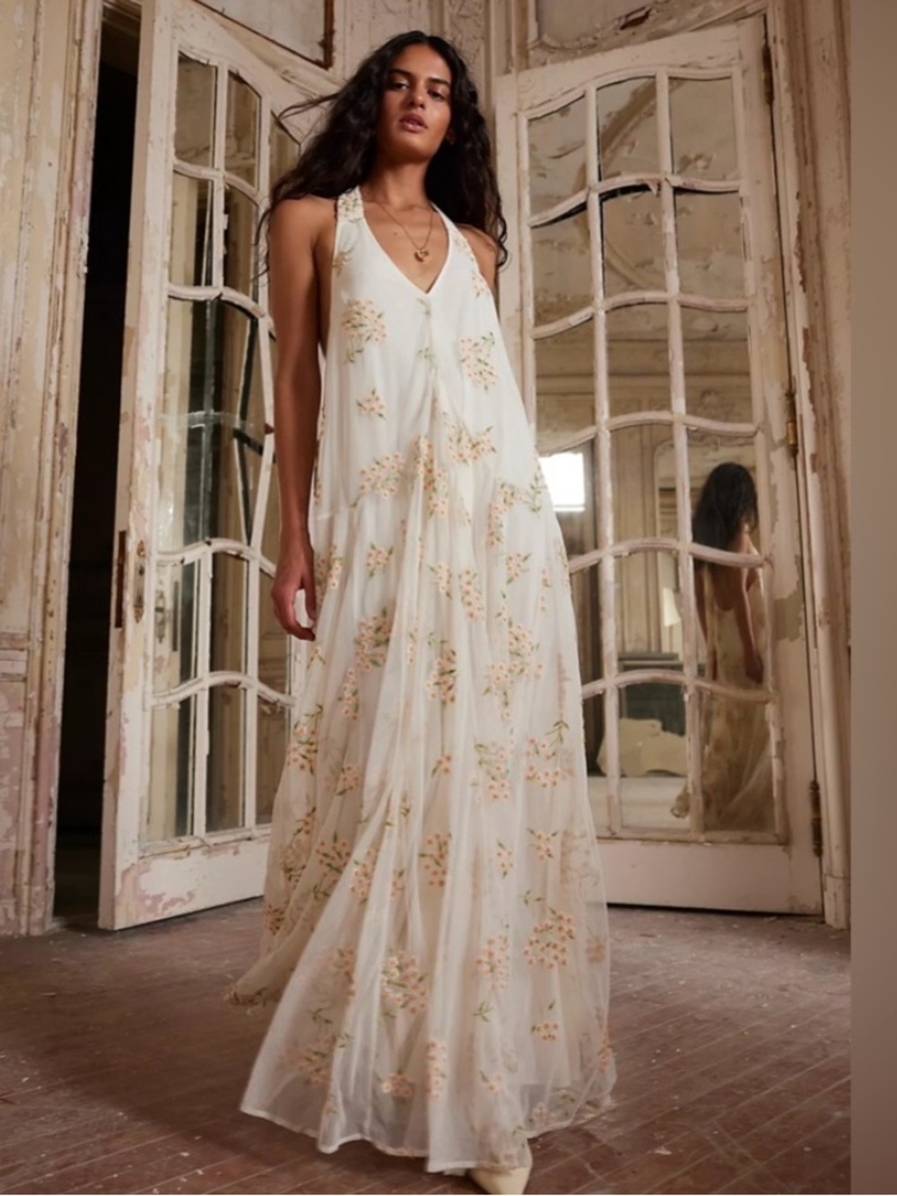 Free People Holding On Convertible Maxi Dress NWOT S